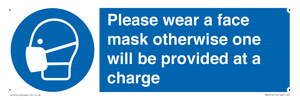 Please wear a face mask otherwise one will be provided at a charge